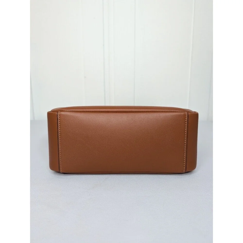 Coach Hadley Smooth Leather Turnlock File Bag - Tan, NWT $325 Retail